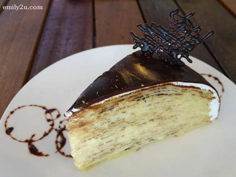 12. Boston Creme Crêpe Cake