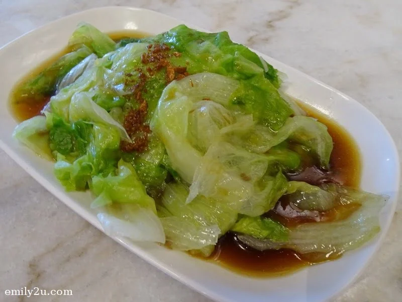 4. lettuce in soy sauce