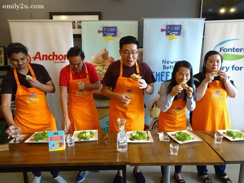 3. yours truly roped in to participate in a pizza eating competition