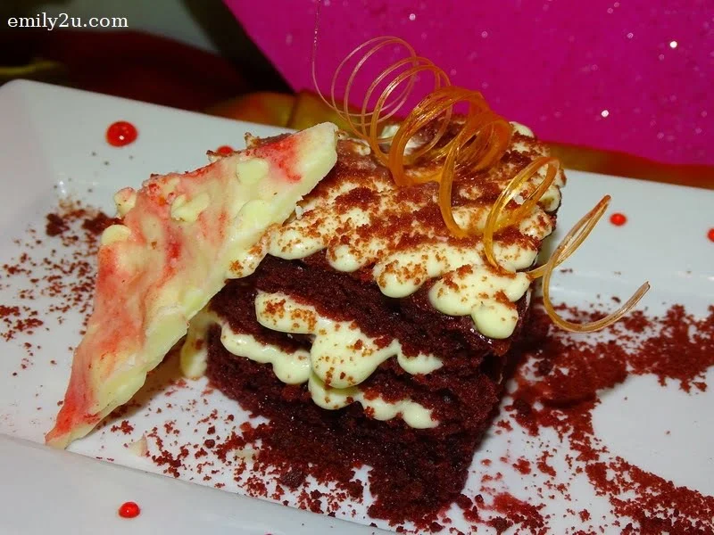 7. Dessert - Red Velvet Swirl Fudge with Cake