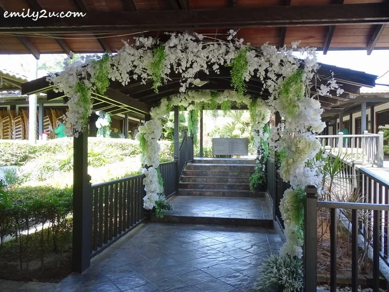 3. floral arch in preparation for a wedding to be hosted here