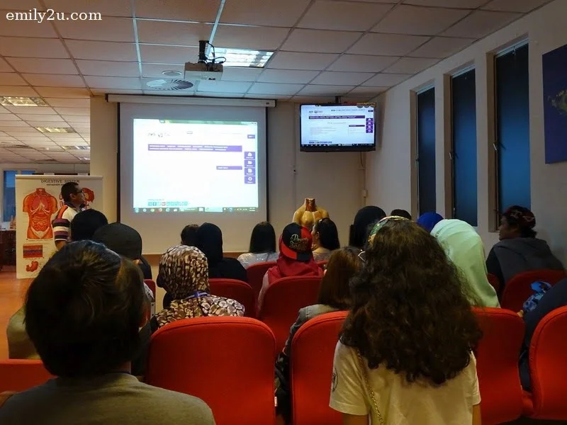 attending a lecture on the human digestive system at Universiti Putra Malaysia
