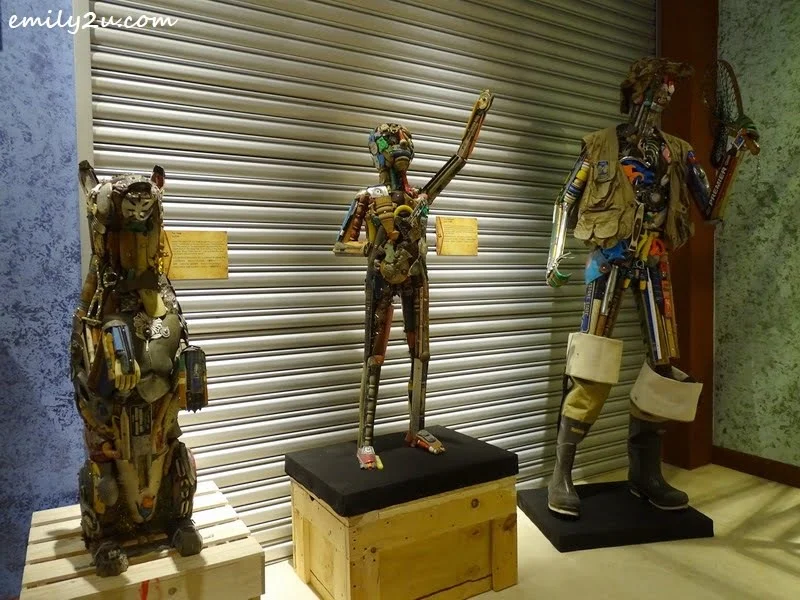 16. Toy Dog (L) & Junk Art Figures