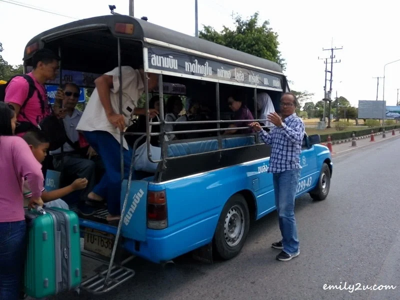 songthaew - pick up trucks used as public transport in Thailand