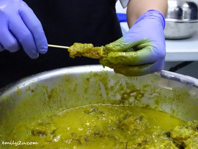 6. skewer the meat