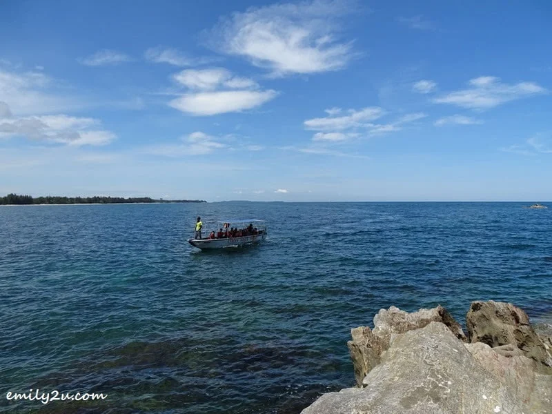 7. boat arrives with a load of passengers