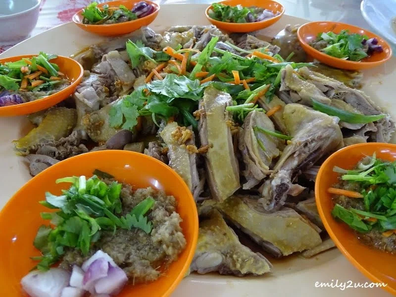 3. Chinese Poached Duck with ginger dipping sauce