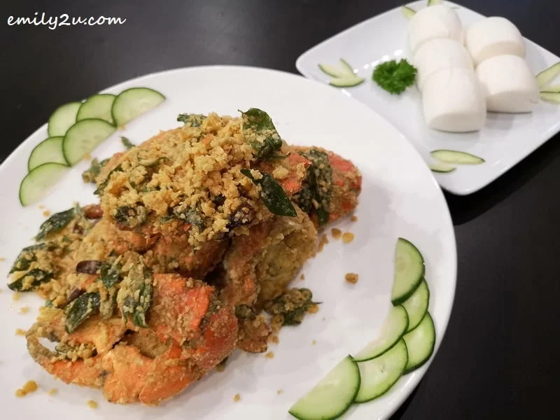12. Salted Egg Crab with steam man tou (buns)