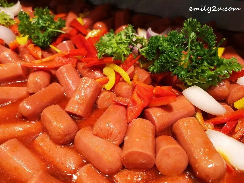 6. Sausage with BBQ sauc