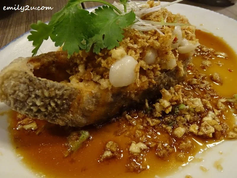 12. Pan-fried Cod Fish with Preserved Vegetables and Mushroom