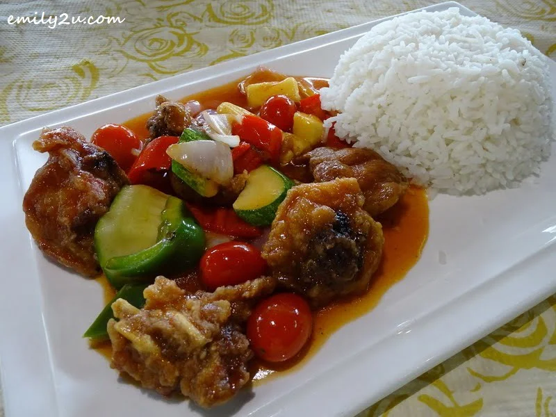 4. Sweet & Sour Chicken with Rice