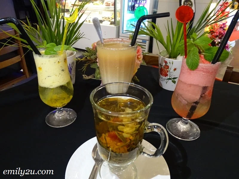 6. a selection of beverages