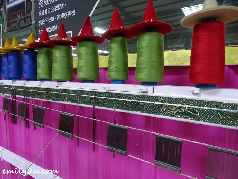 demonstration on ribbon weaving