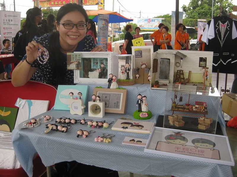 Au Lai Mun with her creations