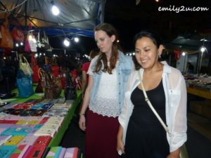Tefa (R) & Anne (L) - at the night market in Ampang, Ipoh