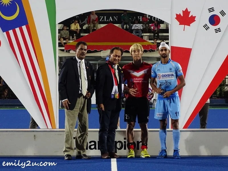 Top Goal Scorer of the Tournament: Mandeep Singh (11) / India & Jang Jong-hyun (25) / Korea, tie at seven goals