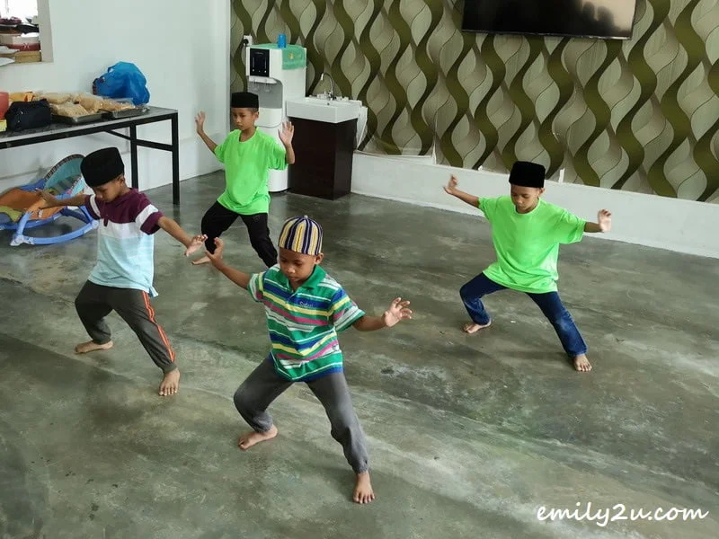 silat demonstration by some of the children