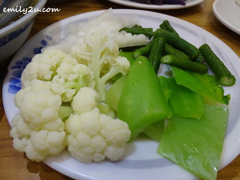 blanched vegetables 