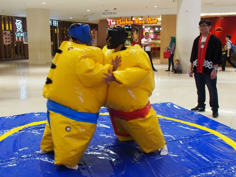 try out sumo wrestling at Ipoh Parade during the Haru Matsuri