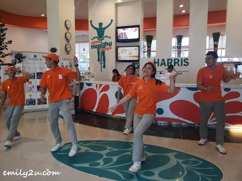 welcome dance by the friendly staff of HARRIS Hotel Batam Center