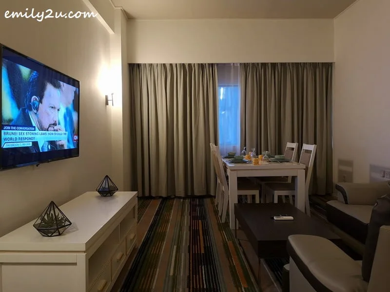 living room of one of the Suites