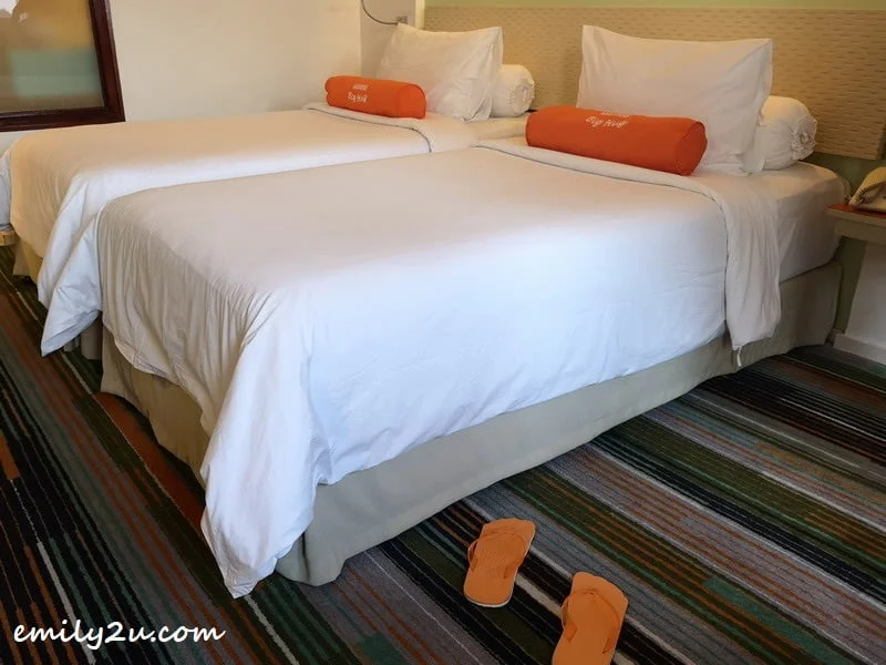complimentary bedroom slippers