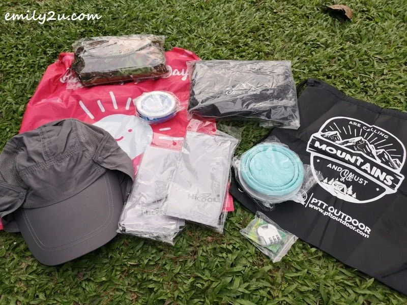 some of the items that I received from PTT Outdoor
