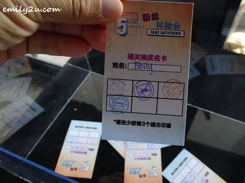complete at least three tasks to qualify for the lucky draw