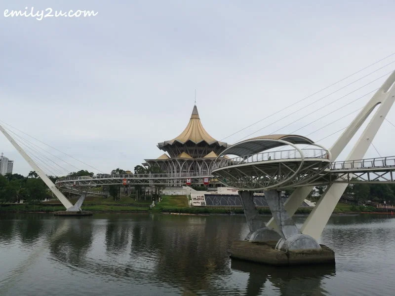 Darul Hana Bridge links the northern and southern parts of Kuching