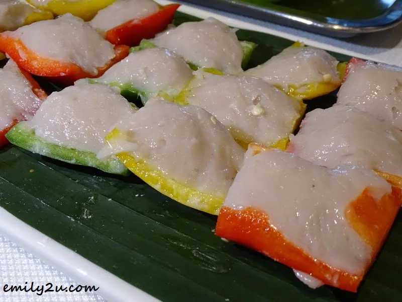 Pan-fried Capsicum Stuffed Fish Paste