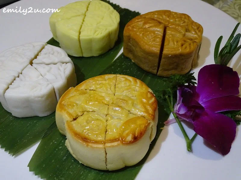 the four flavours of Yuk Sou Hin house-made mooncakes