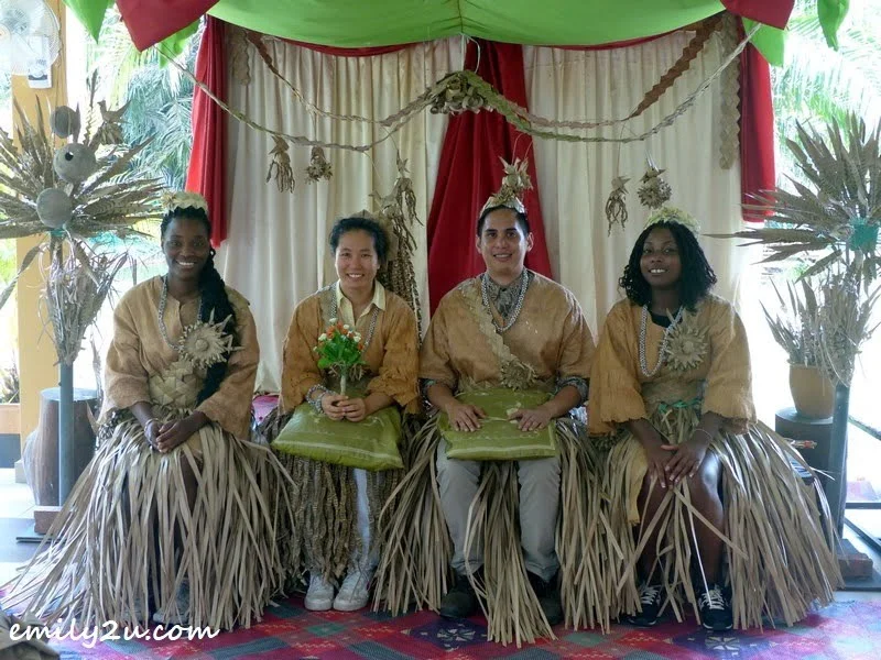  wedding ritual - writer is second from left - with 'groom' Edgar from the Philippines and bridesmaids from France