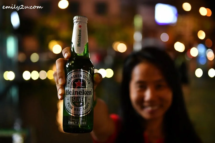 customised bottle of Heineken Silver with your chosen name printed on it as souvenir