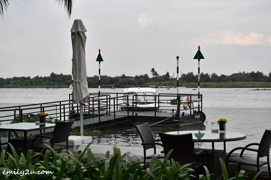 private pier and speedboat for guests