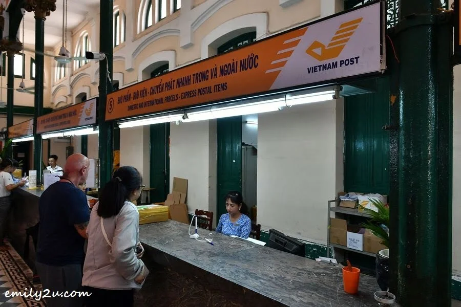 one of the many post office counters