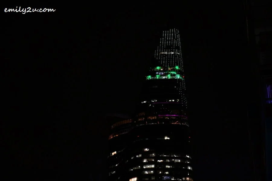 night shot of Bitexco Financial Tower from the street
