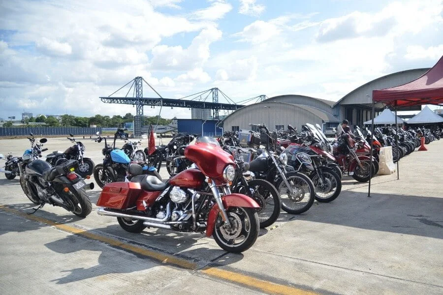 superbikes parked outdoors