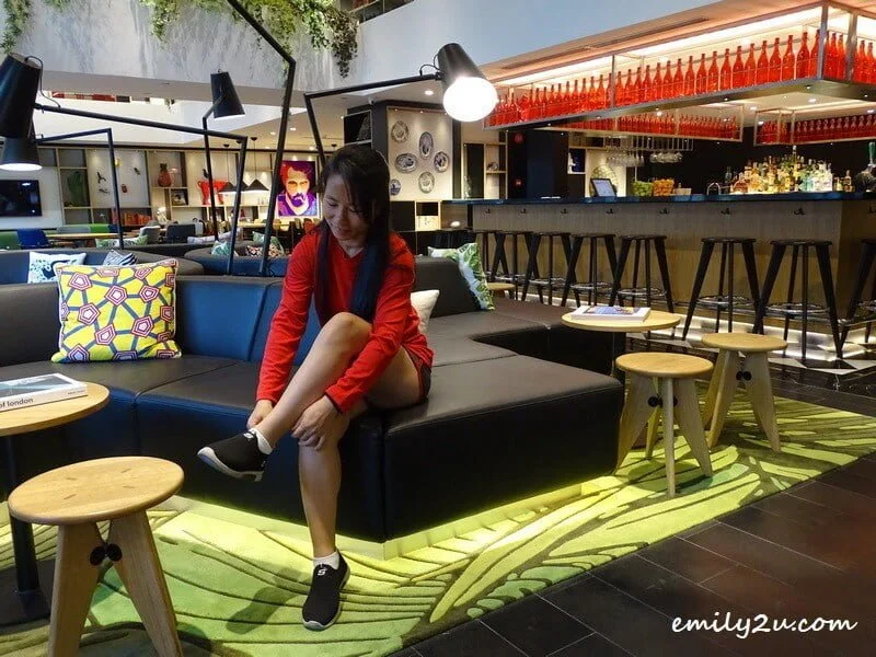 getting ready to explore the area on foot