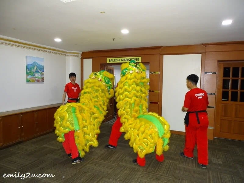 the pair of lions enters the Sales & Marketing office