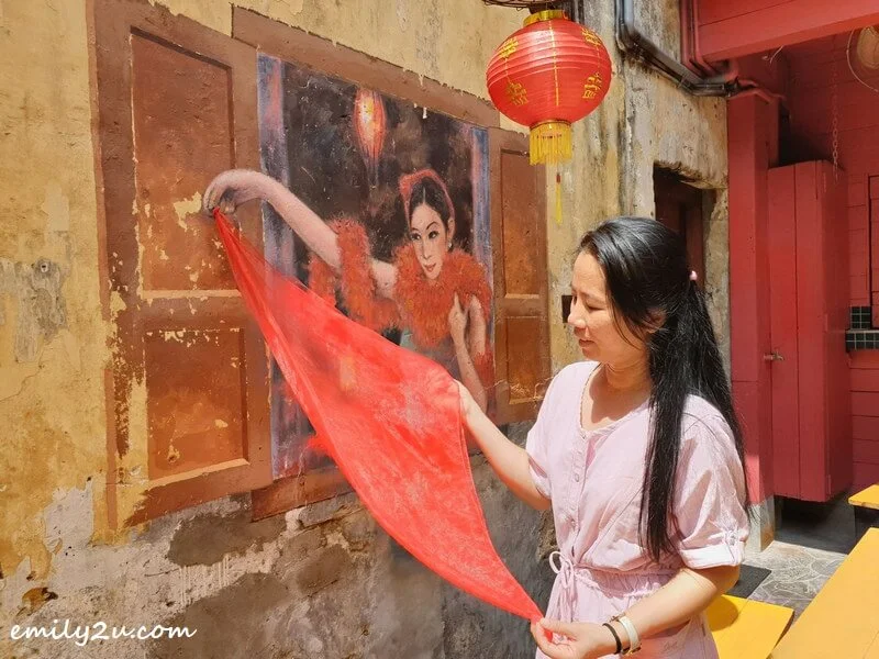 checking out the red handkerchief of a dancer