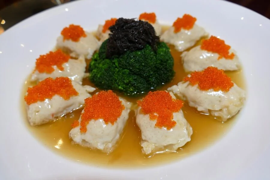 Imperial Rama - Fish maw stuffed with seafood paste in brown sauce