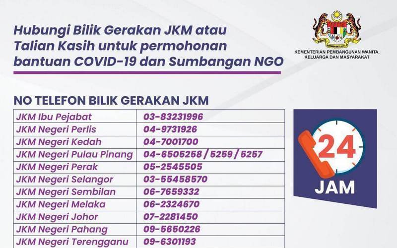 Telefon talian malaysia nombor kasih Daftar Ekasih