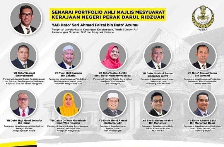 Perak State Executive Councillor Lineup Finalised 