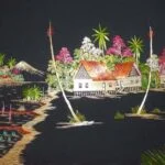 kampung scene from wheat straws featured