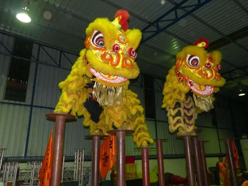 lively lions from Subang Hong Teck Lion Dance Association