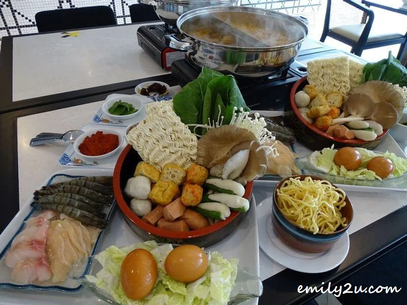 two platters of steamboat - good for four pax