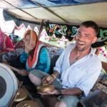 On Neverending Road Trip playing gamelan music aboard one of the boats at the Regatta Lepa