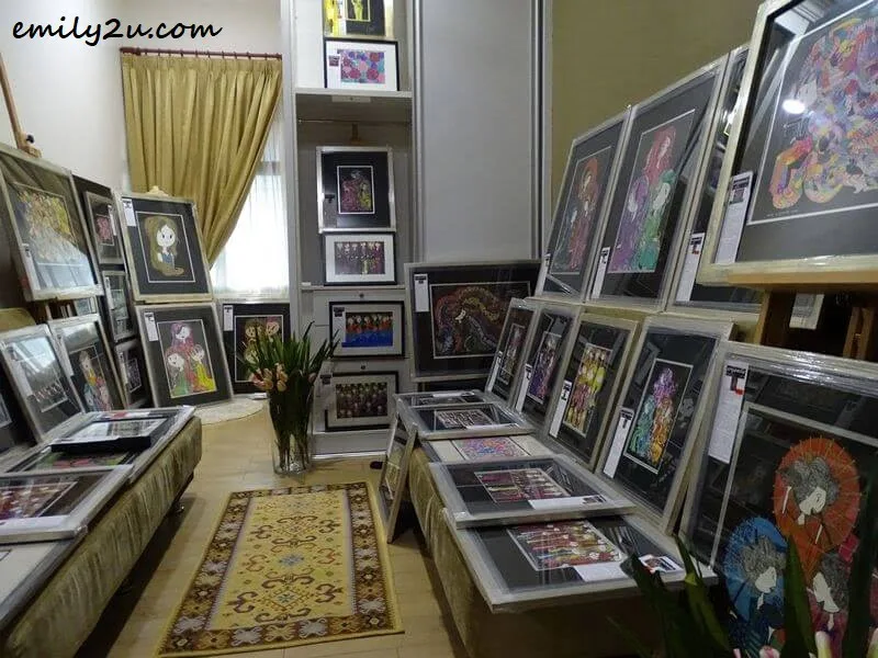 Jamila's art gallery at home