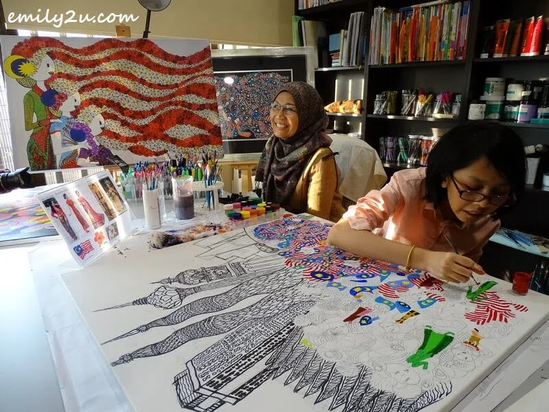 Jamila at her desk