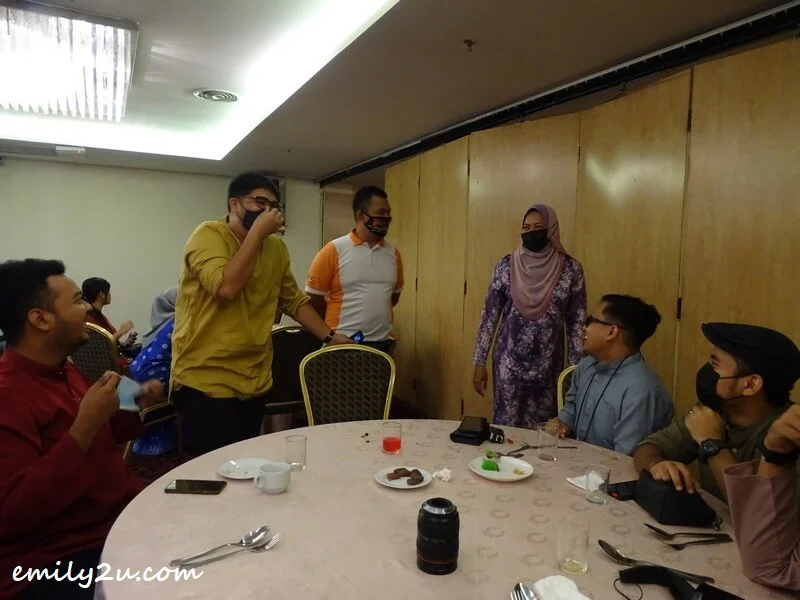 YB Dato' Nolee Ashilin Bt. Mohammed Radzi chats with press members